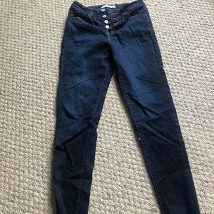 Kancan denim button fly skinny jeans